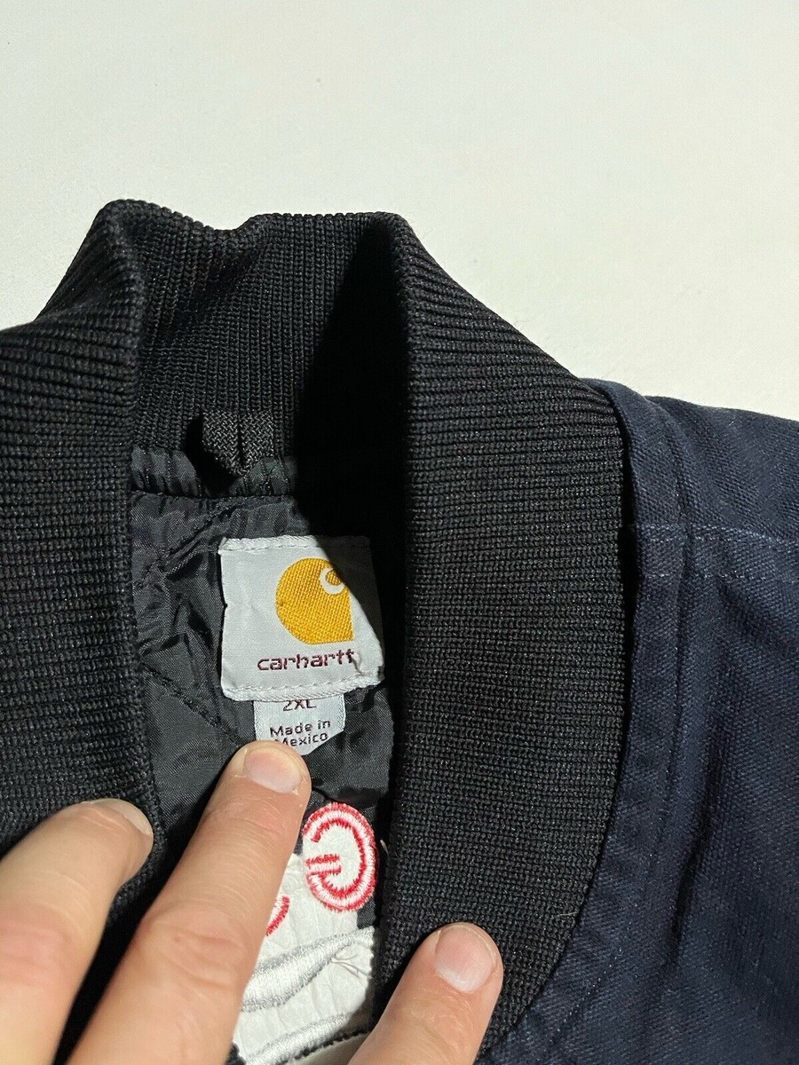 Carhartt V02 MDT Arctic Quilt Lined Duck Canvas Vest Navy Blue