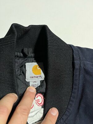 Carhartt V02 MDT Arctic Quilt Lined Duck Canvas Vest Navy Blue