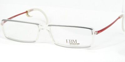 EBM 3301/1 TT SILVER /CLEAR /RED EYEGLASSES GLASSES 54-14-150mm Germany (NOTES)