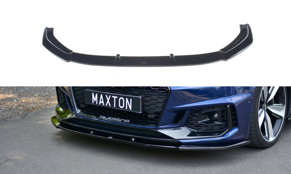 Cup Spoilerlippe Schwarz FüR Audi RS4 B9 A4 S4 Frontspoiler Spoilerschwert V1-image