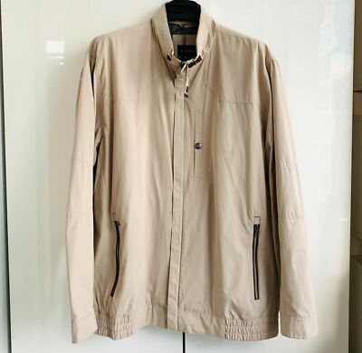 Britches Mens Jacket Light Fall Windbreaker Taupe Beige Color Size XXL