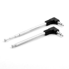 Radio FM 3.5mm Male Connector 4 Sections Telescopic Antenna Whip 24cm Long 5pcs