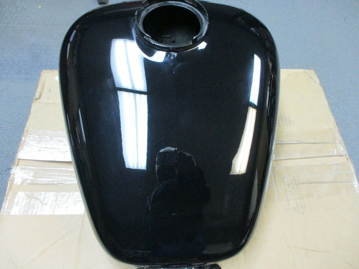 Harley Davidson OEM FLHTC Fuel Tank Vivid Black Silver Stripes