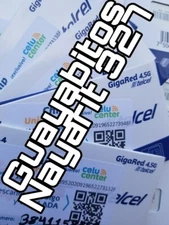 Telcel Mexico Sim Card  lada 327 guayabitos nayarit 