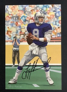 troy aikman signed football