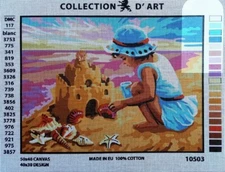 Needlepoint Painted Canvas Gobelin 10503W 16"x20" by Collection D'Art