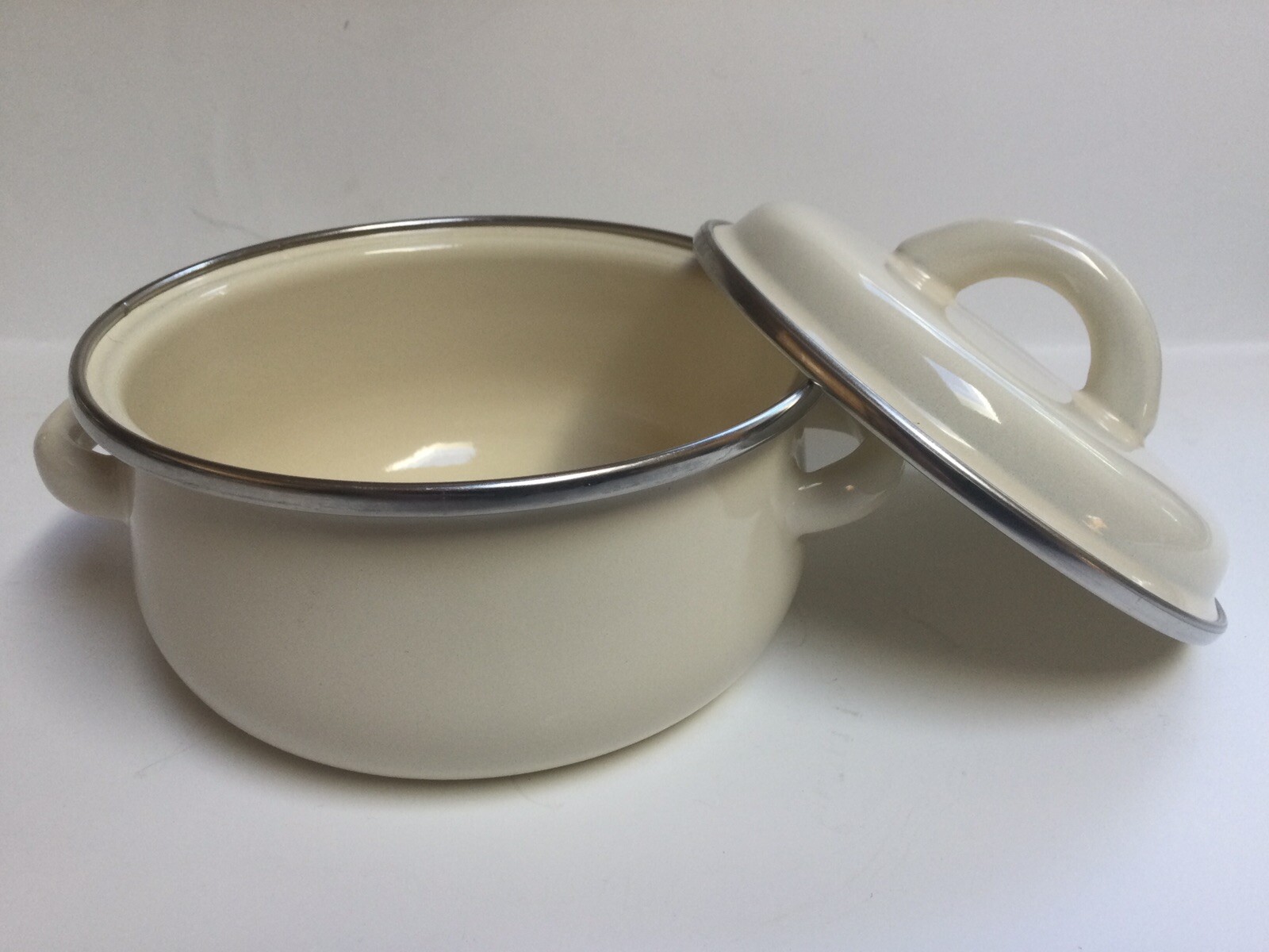 Megaware Cookware CREAM Enamel covered pan 1/2Qt Made in Spain! eBay