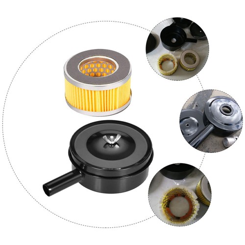 2pc Luftkompressor Ansaugfilter Eisen Noise Schalldämpfer Schalldämpfer Werkzeug - Bild 3 von 5