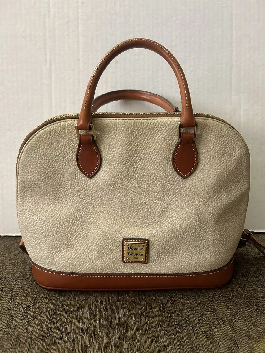 Dooney & Bourke Zip Zip Satchel Purse Bone