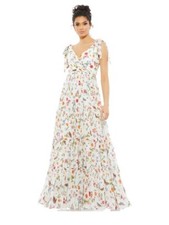 NEW, Ieena for Mac Duggal 55422 Bow Strap Butterfly  Floral Dress size 6 #D5609