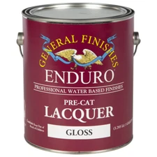 General Finishes GPCG Clear Enduro Pre-Cat Lacquer Water-Based Topcoat, 