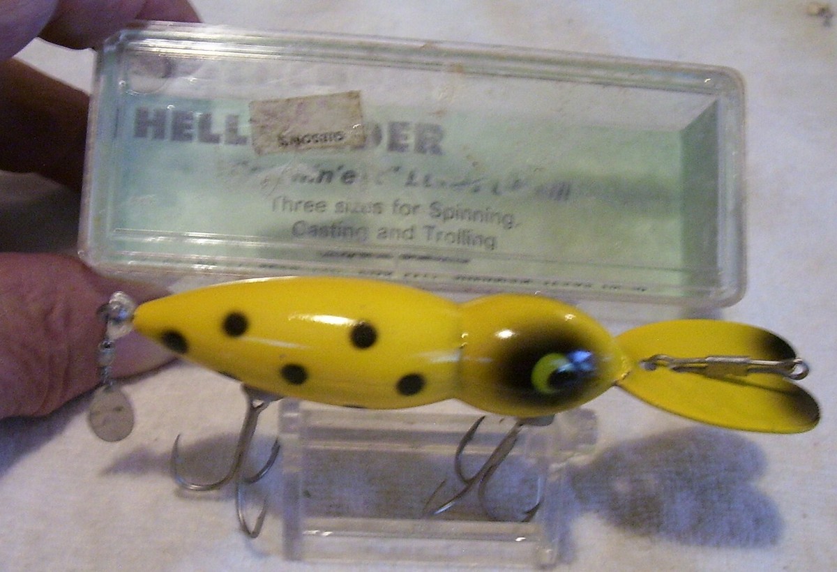 Leurre De Pêche Vintage Whopper Stopper Hellbender – 3 Pouces – Blanc/Argent (crankbait) – Occasion
