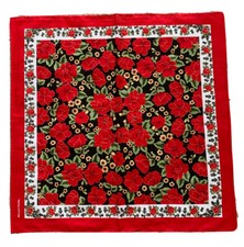 Rose Bandannas Red Flower Bandana 55cm 55cm