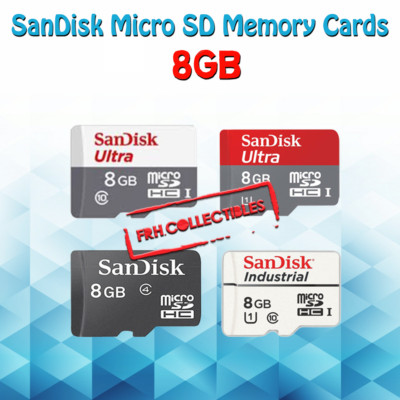 SanDisk Micro SD Card 8GB Fast Memory lot phone car computer photo files Class 4