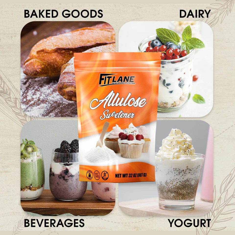 Edulcorante de alulosa 2 libras, 100 % puro cero carbohidratos netos edulcorante ceto natural Foto 4 de 4