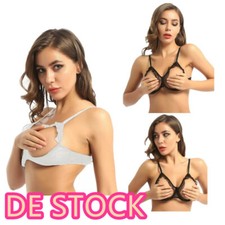 DE-Damen BH Offene Brüste Cups Nippelfrei Büstenhalter Push Up Reizwäsche