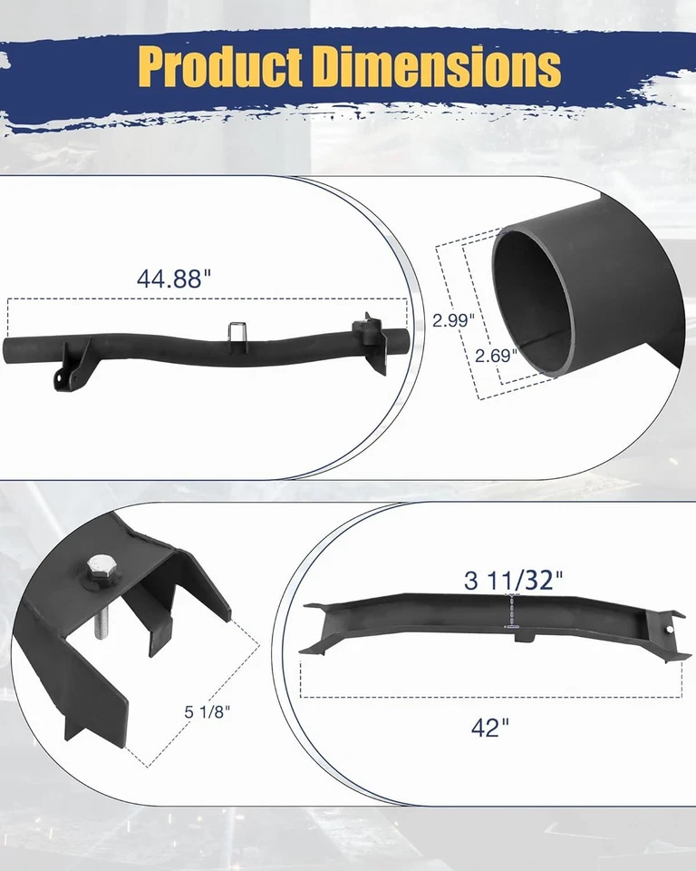 Portaequipajes de combustible delantero y trasero travesaño para Chevy Silverado/GMC Sierra 1500 2007-2014 Foto 4 de 4
