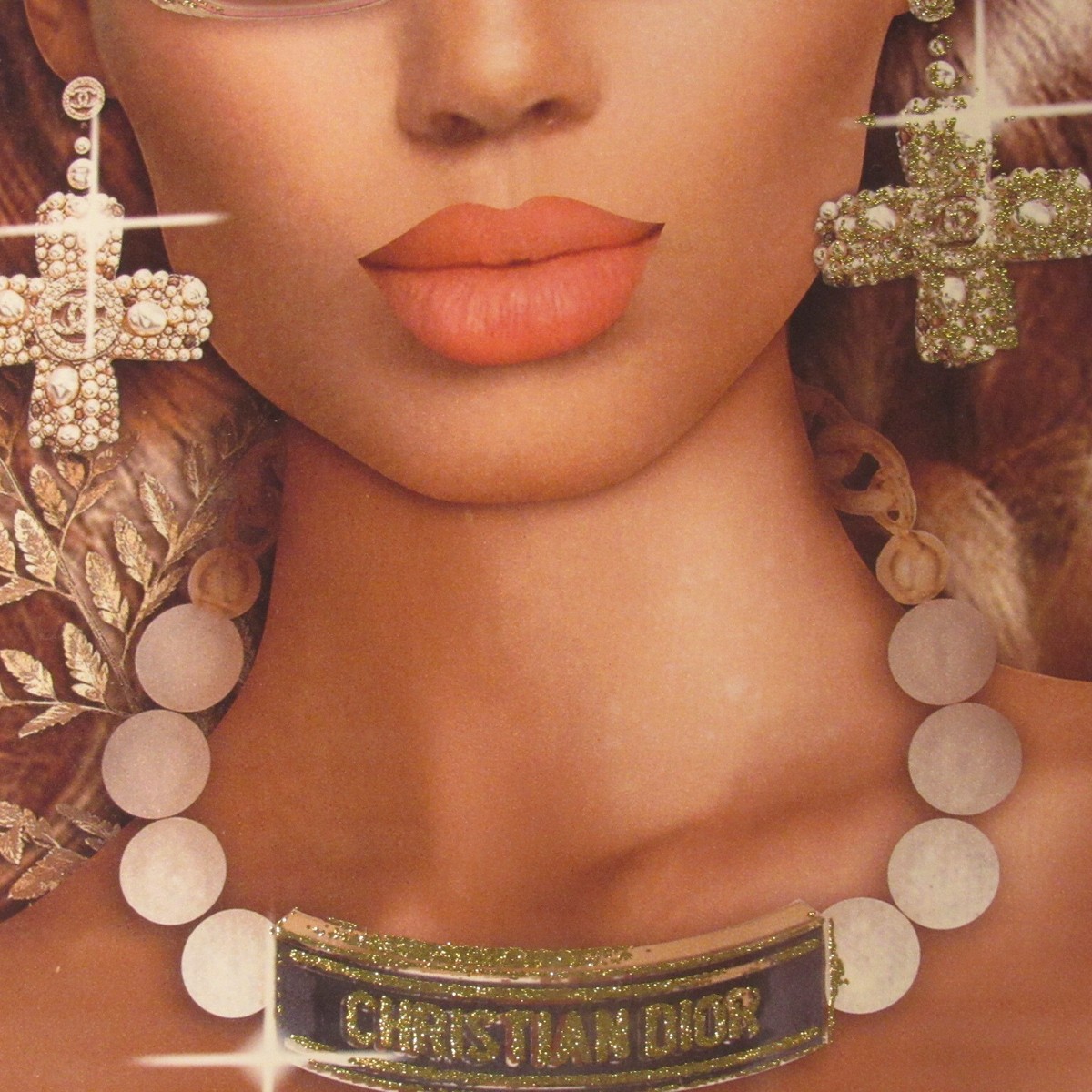 Oliver Gal CHRISTIAN DIOR Fashion Woman Framed Gold Foil
