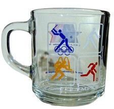 Vintage McDonald's Summer Olympic 1984 Los Angeles USA Made Anchor Hocking Cup