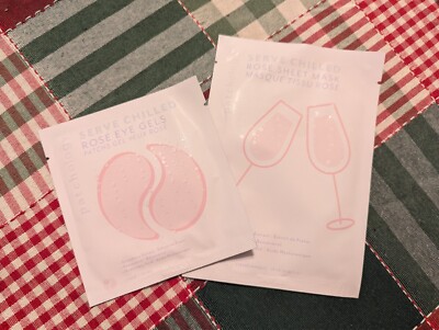 Patchology Serve Chilled Rose Skincare Spa Set - Sheet Mask + Eye Pads NEW