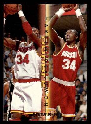 1995-96 Fleer #9 Hakeem Olajuwon Double Double