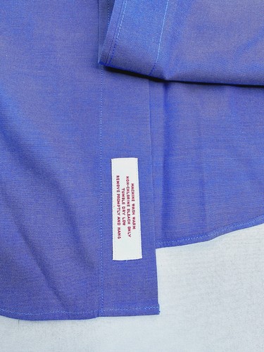 Camisa Brooks Brothers para hombre talla 16-35 azul calce tradicional sin planchar todo algodón - Imagen 7 de 9