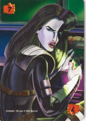 [1995] DOMINO - THE X-FORCE - X-MEN - OVERPOWER Card Game (Marvel) EXCELLENT+