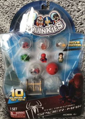 Squinkies Movie Edition The Amazing Spider-Man Marvel Tiny Toy lot 2012 New!
