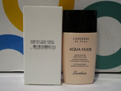 GUERLAIN ~ LINGERIE DE PEAU AQUA NUDE FOUNDATION ~ # 04N ~ 1 OZ  TESTER BOX