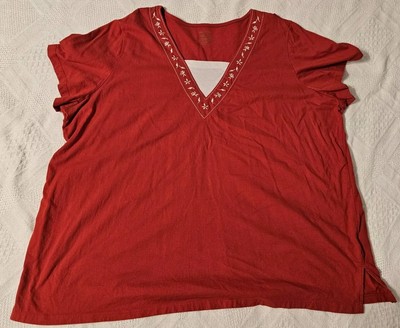 White Stag Red Shirt Woman Plus Size 4X