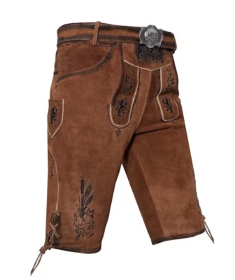 Herren Trachtenlederhose mit Gürtel Größe 46-62 Oktoberfesthose Bayern Outfit - Bild 1 von 4