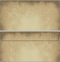 20 BriefumschläGe Motiv Altes Papier Antik Rustikal Din Lang Ohne Fenster Kuvert