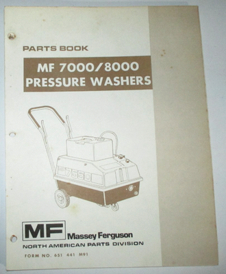 #ad #ad Massey Ferguson 7000 8000 Pressure Washer Parts Catalog Manual Book ORIGINAL $12.74