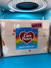 Care Bears QUEEN Bedding Set Sheets Pillow Cases Rainbows NEW 