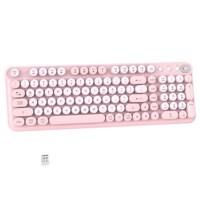 Links9+ Wireless Bluetooth Keyboard, Retro Round Typewriter Keyboard, Dual Mo...