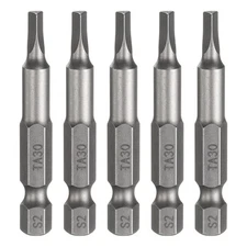 5pcs Magnetic Triangle Screwdriver Bit TA30 1/4" Hex Shank 50mm Long
