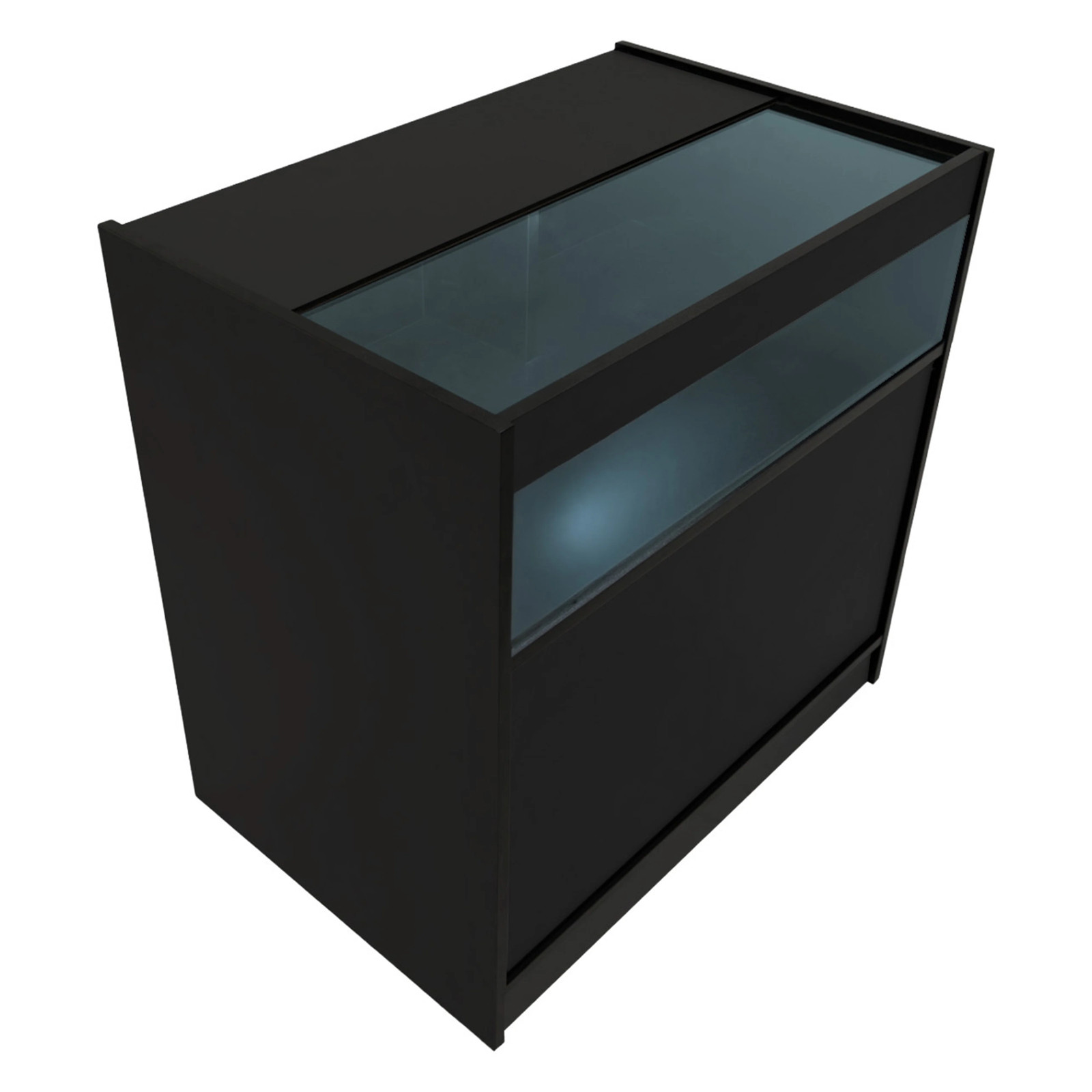Foto 4 van Zwart Winkel Toonbank Set Demeter LED K900 B900 LM60 Afsluitbaar Vitrinekast