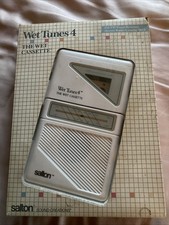 VTG Salton Wet Tunes 4 AM/FM Shower Radio The Wet Cassette Player Brand New Seal