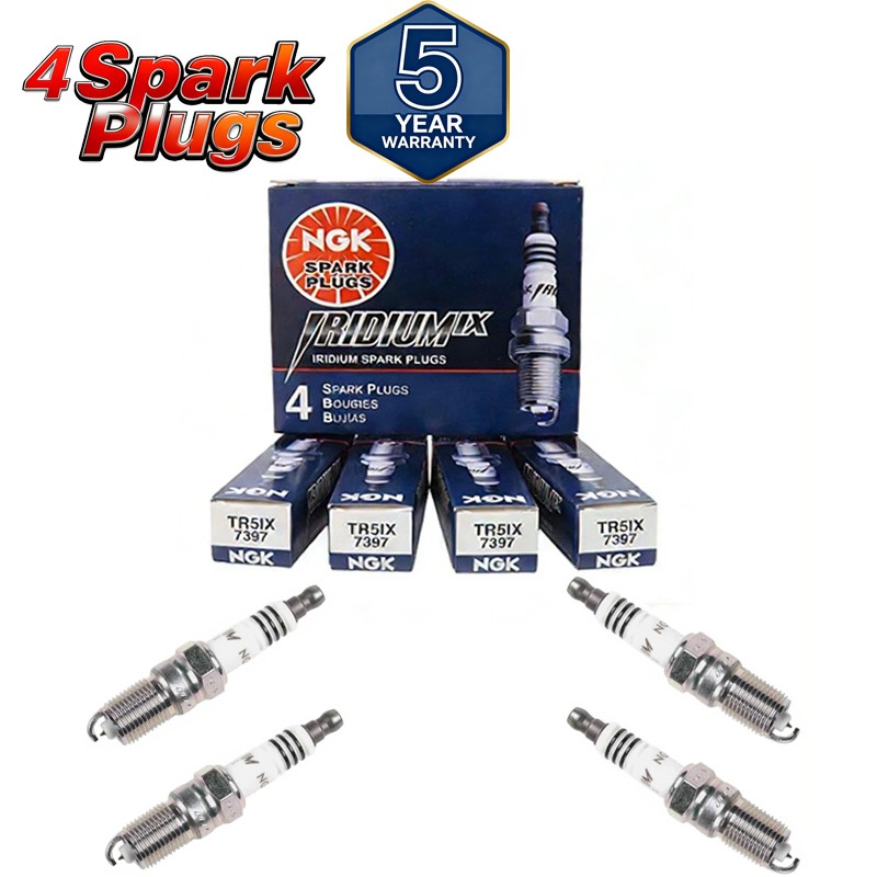 NEW 4pcs NGK IRIDIUM IX SPARK PLUGS TR5IX 7397 FOR FORD GM CADILLAC CHEVROLET
