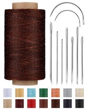 218 Yards Waxed Leather Thread, Upholstery Thread Heavy Duty, Sewing Kit with...