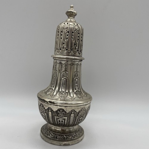 Vintage Corbell & Co Silver Plate Muffineer Sugar Shaker Ornate Threaded Top Cap - Picture 2 of 10