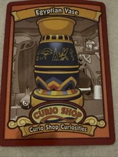 Webkinz Curio Shop 3 Egyptian Vase A1-03/08 Series 1 Ganz Trading Card 2007