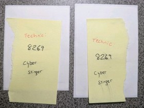 LEGO Technic Sticker Sheet Lot 8269 Cyber Stinger OEM Replacement Stickers Pair