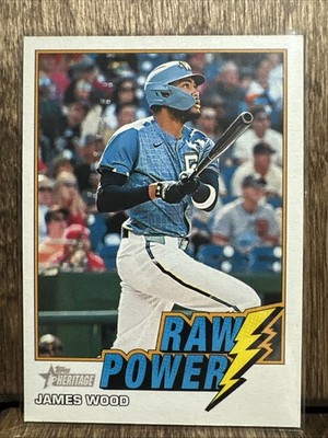 2026 Topps Heritage James Wood Raw Power #RP-JW Washington Nationals
