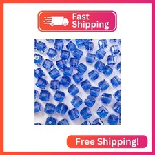 Tingoons 100 PCS 6mm Crystal Glass Beads Cube Crystal Beads Loose Square Shape S