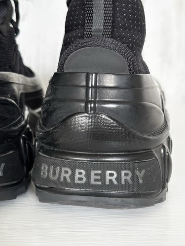Burberry Arthur Zapatillas Negras Zapatos Eur 40 Con Cordones Parte Superior Baja - Imagen 10 de 23