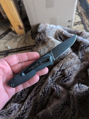 True Ball Bearing Flipper Knife With Lock Designed In USA 3'' Drop Blade G10 Ha..