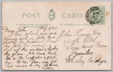FERNILEE Derbyshire Postcard sent to Lane Head Farm, Postmarked 1905