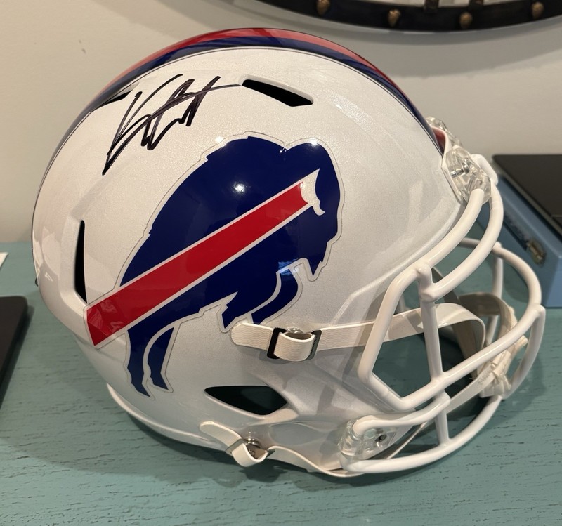 KEON COLEMAN AUTO BUFFALO BILLS FULL SIZE SPEED REPLICA HELMET Fanatics