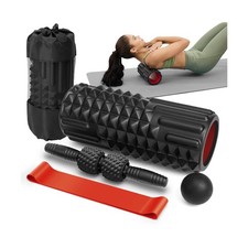5 in 1 Foam Roller Set, High Density Foam Roller, Muscle Roller Stick, Massag...